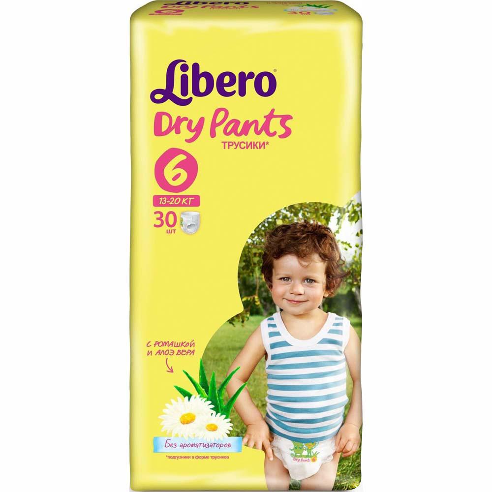 картинка Либеро / Libero Подгузники-трусики Dry Pants Размер 6 (13-20 кг) 30 шт