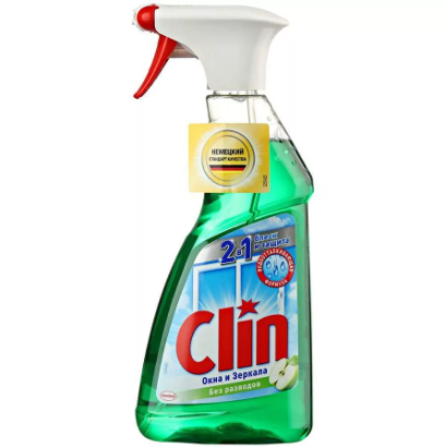 картинка Клин Яблоко / Clin - Чистящее средство для окон и зеркал 500 мл