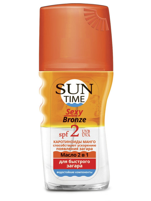 картинка Sun Time - Масло 2 в 1 Sexy Bronze для быстрого загара SPF 2 150 мл