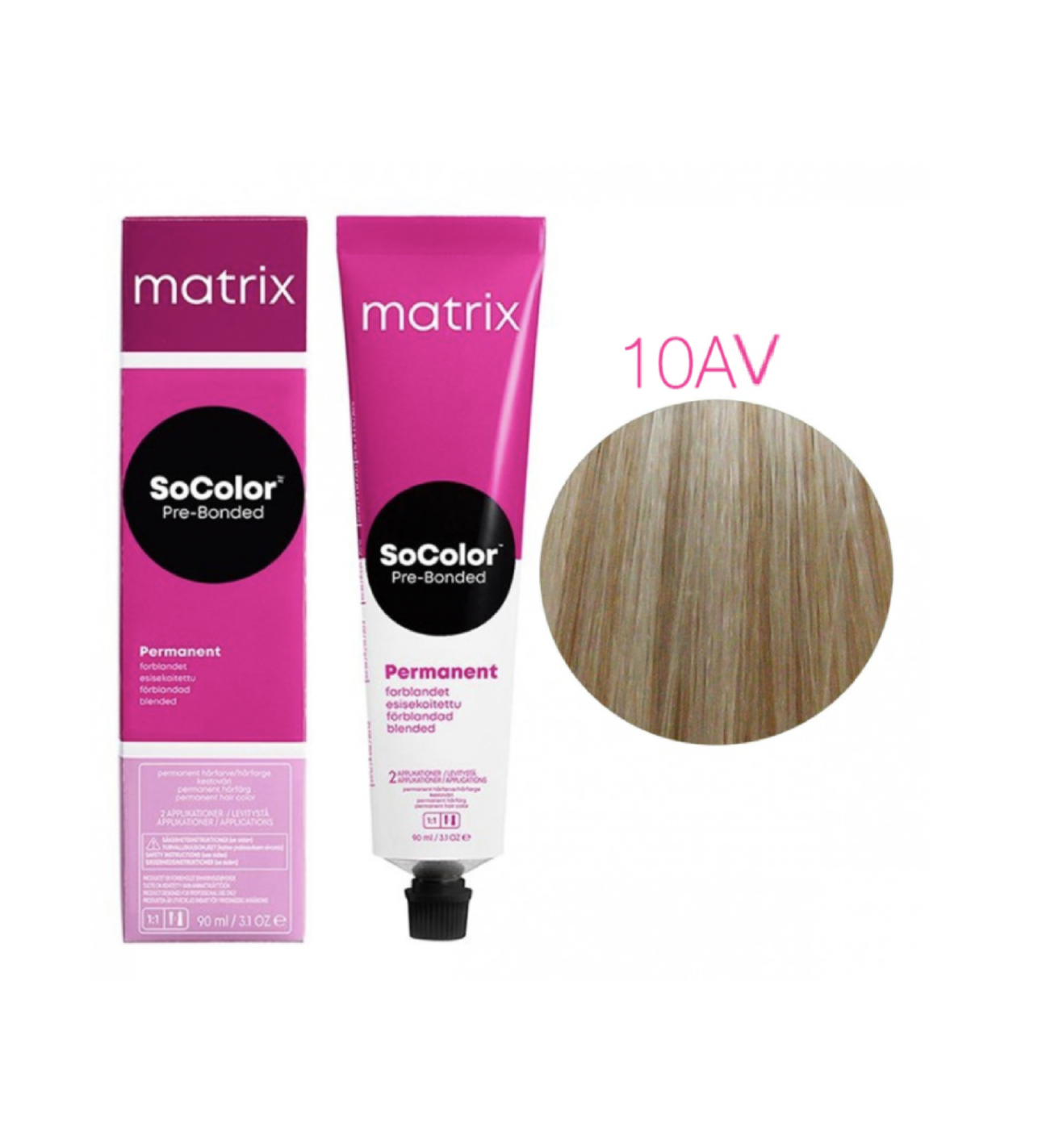 картинка Матрикс / Matrix SoColor Pre-Bonded Краска для волос 10AV блондин пепельно-перламутровый 90 мл