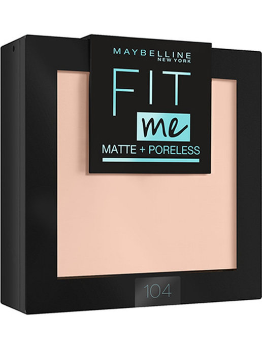 картинка Мейбелин / Maybelline Fit me - Пудра матовая тон 104 Светло-бежевый