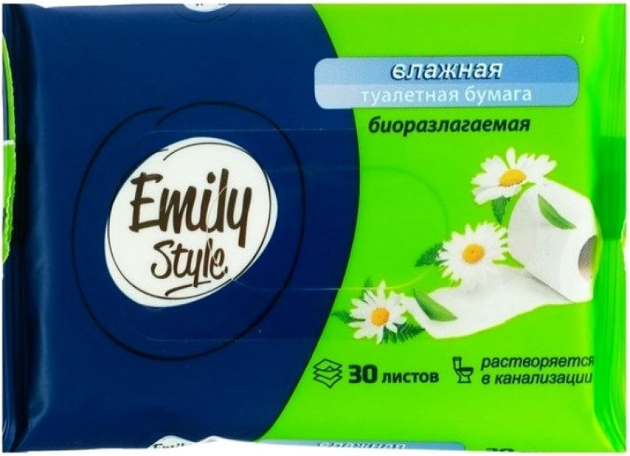 картинка Emily Style - Влажная туалетная бумага растворяющаяся 30 шт