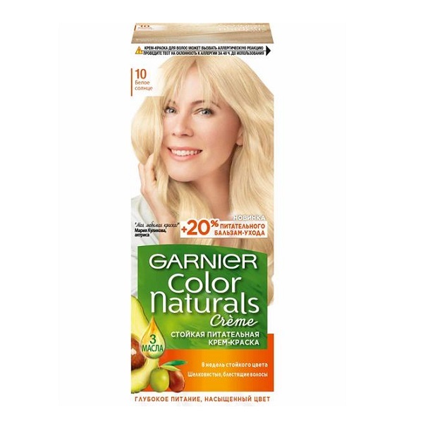 картинка Гарнье / Garnier - Крем-краска для волос 10 Белое солнце 112 мл