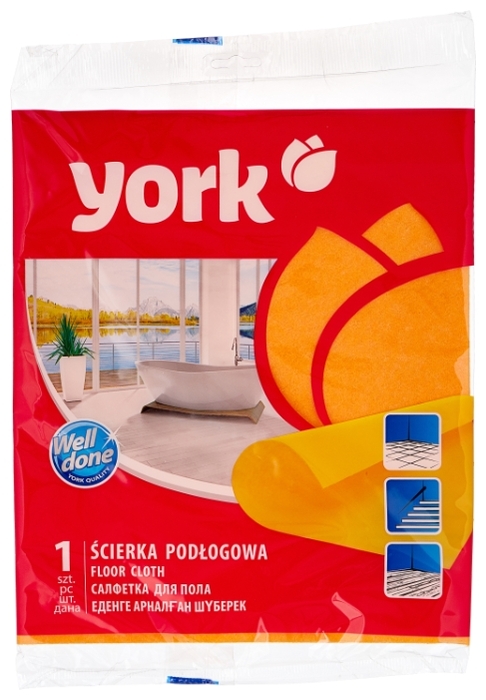 картинка Йорк / York Салфетка для пола хозяйственная 50х60 оранжевая 1шт