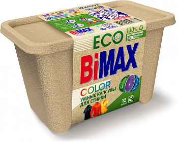 картинка Бимакс Колор / Bimax Color - Капсулы умные для стирки Eco-упаковка 12 шт