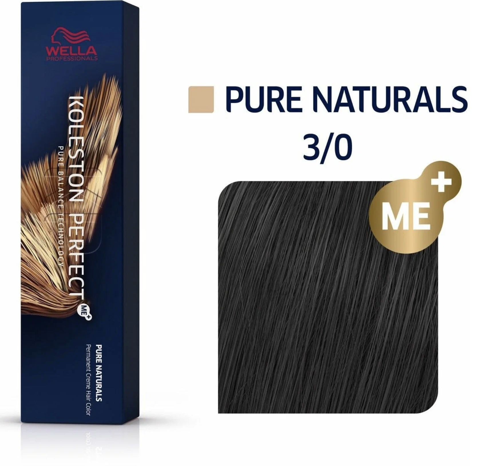 картинка Велла / Wella Koleston Perfect Me - Крем-краска для волос 3/0 Темно-коричневый натуральный 60 мл