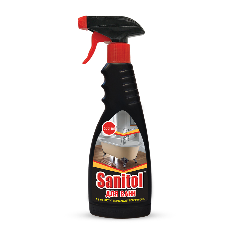 картинка Санитол / Sanitol - Спрей для чистки акриловых и эмалированных ванн с распылителем 500 мл