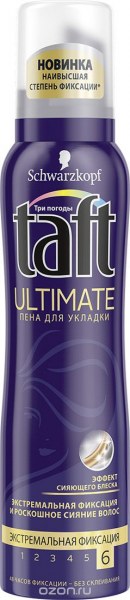 картинка Тафт / Taft Ultimate - Пена Мусс для волос Экстремальная Фиксация, 150 мл