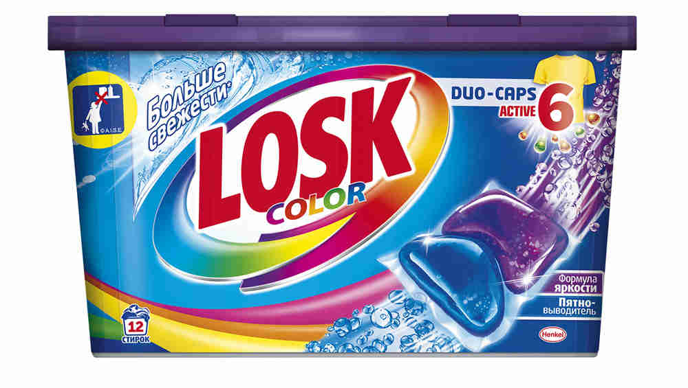 картинка Лоск Колор / Losk Color - Капсулы для стирки 12 шт