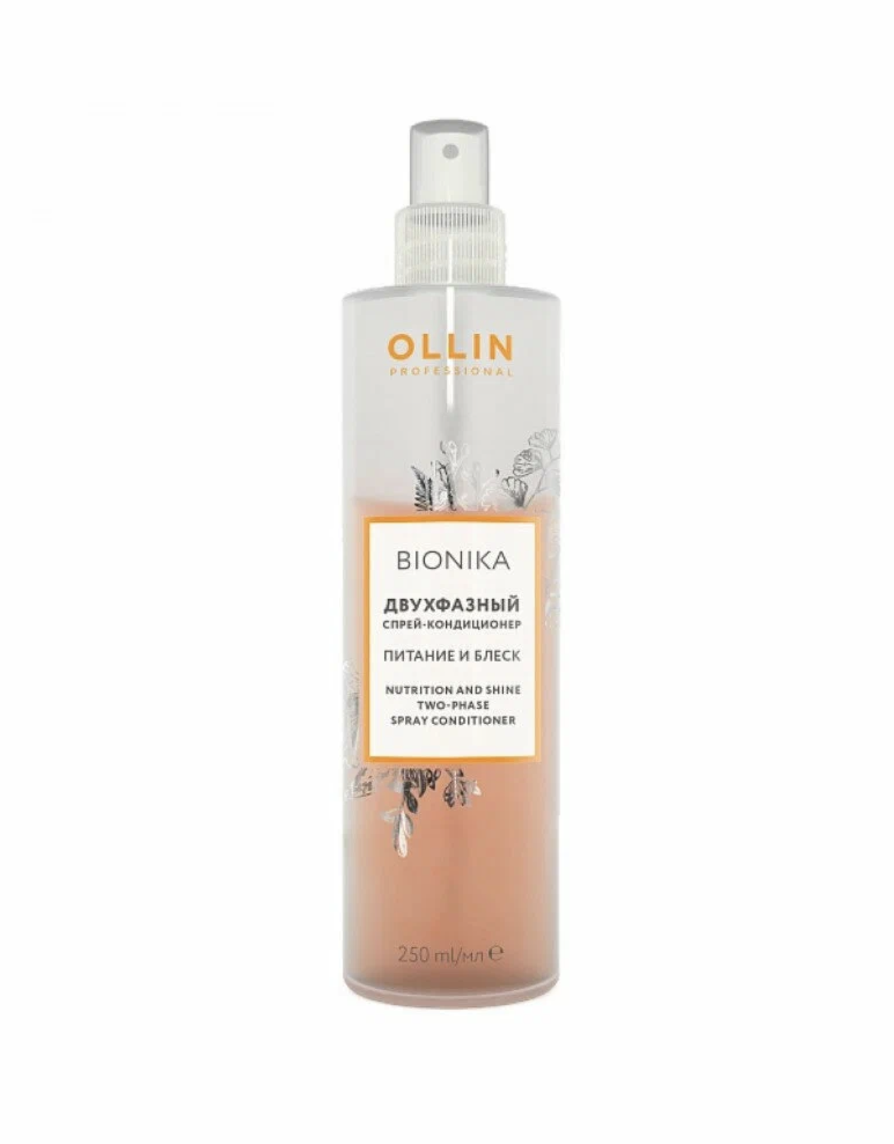 картинка Оллин / Ollin Professional - Спрей-кондиционер двухфазный для волос Bionika Питание и блеск 250 мл