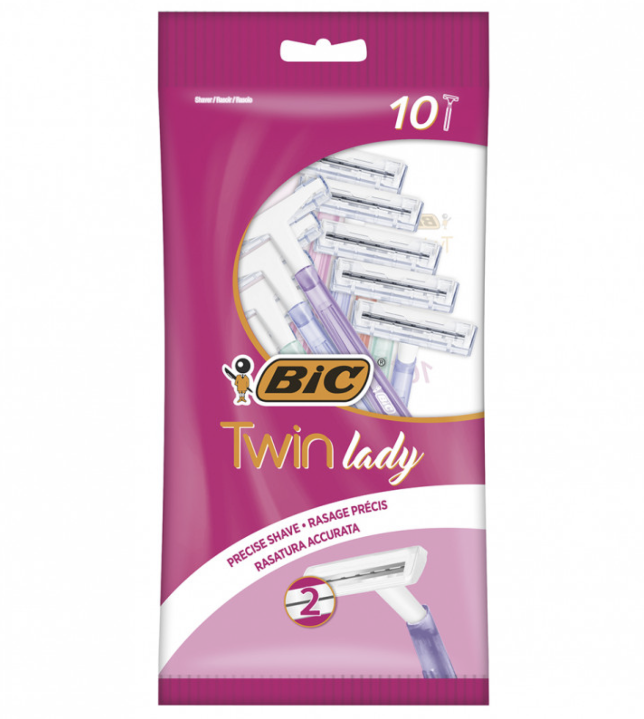 картинка Бик Леди / Bic Lady Twin - Женские одноразовые станки для бритья 10 шт