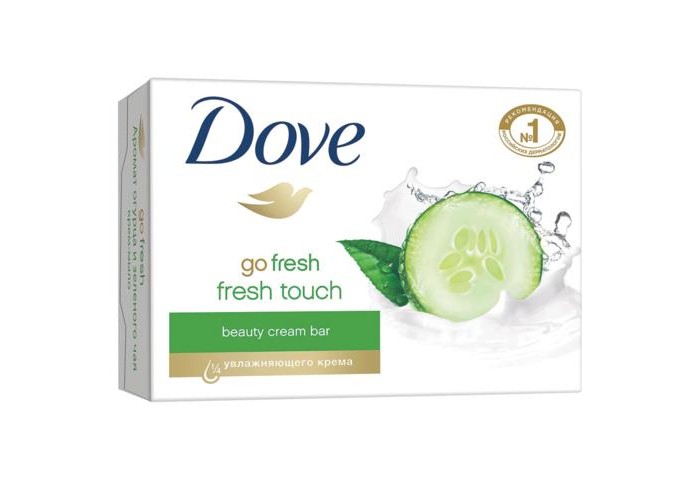 картинка Дав / Dove - Крем-мыло Прикосновение свежести огурец и зеленый чай 100 гр