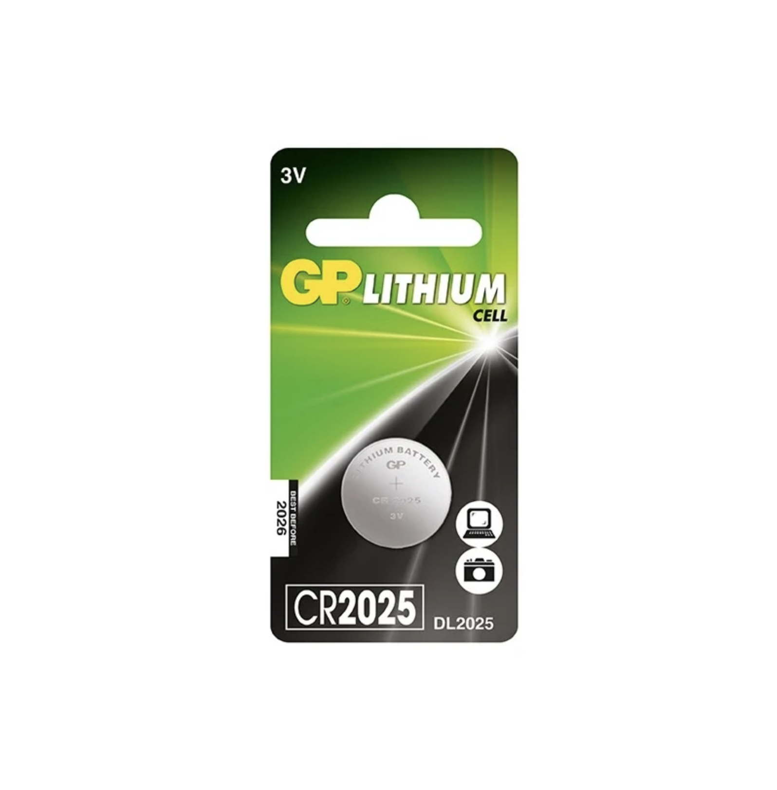  GP -  Lithium Longer Lasting Power CR2025 3V 1 