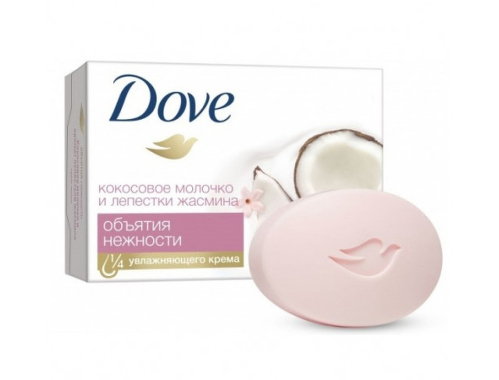 картинка Дав / Dove - Крем-мыло Pink Кокосовое молочко и аромат лепестков жасмина 100 г