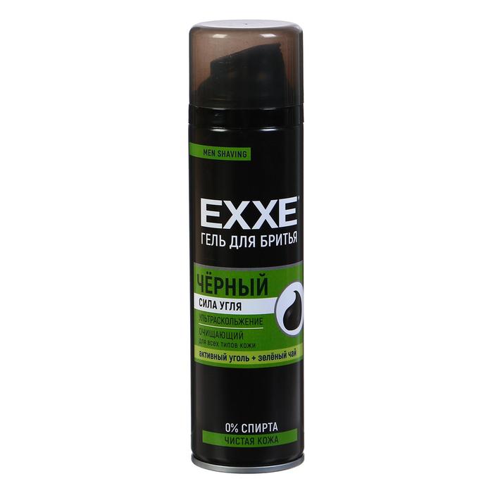 картинка Эксе / EXXE - Гель для бритья Сила угля черный для всех типов кожи зеленый чай 200 мл