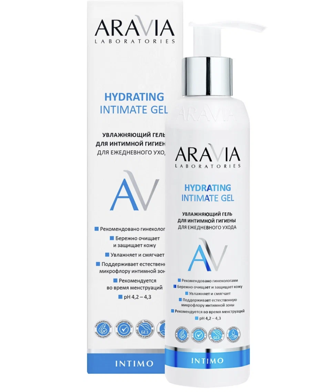 картинка Аравия / Aravia Laboratories - Гель увлажняющий для интимной гигиены Hydrating Intimate Gel 200 мл