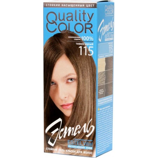 картинка Эстель / Estel Quality Color 115 - Краска-гель для волос тон темно-русый