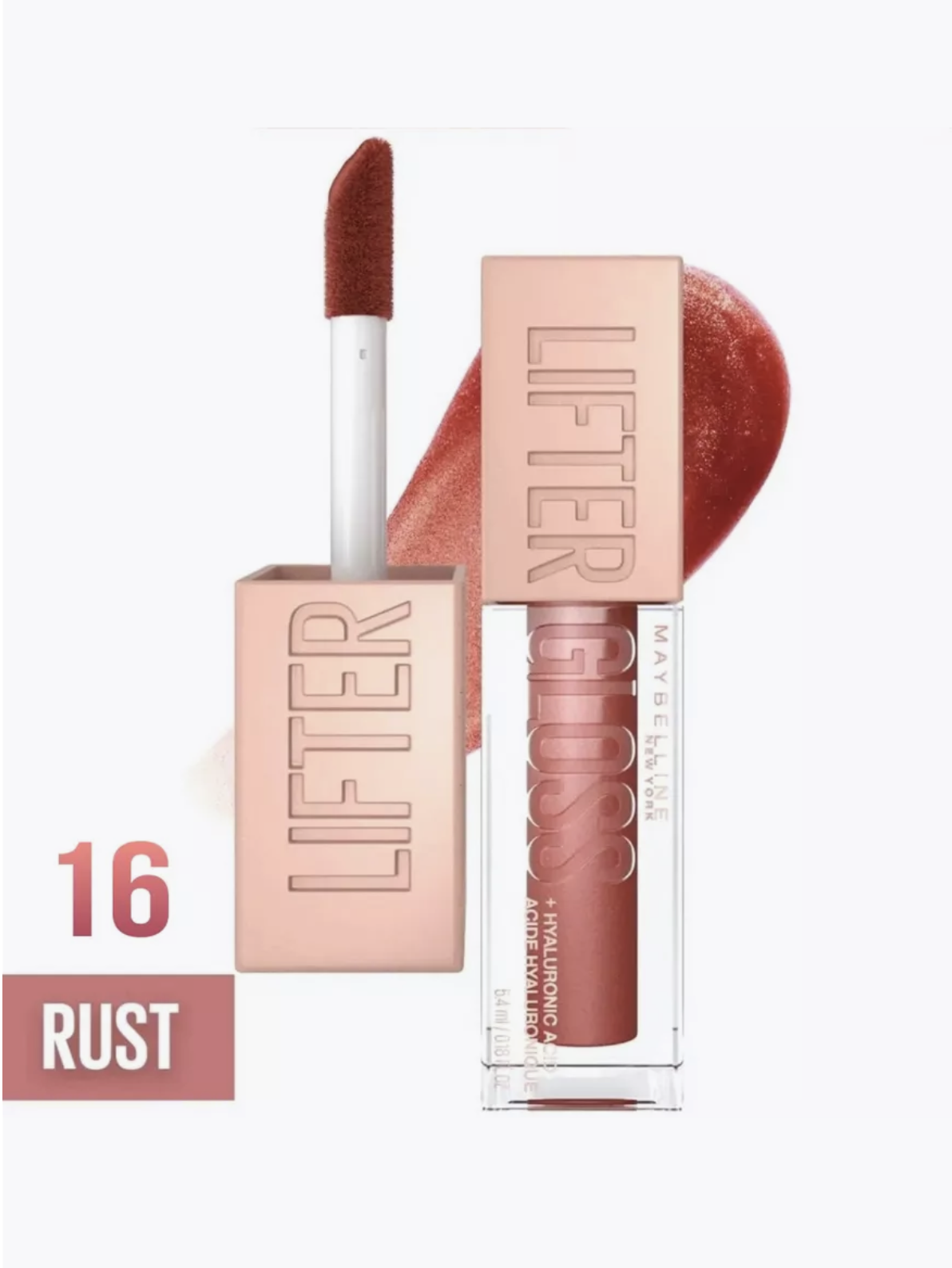  / Maybelline -    Lifter Gloss  16 Rust 5,4 