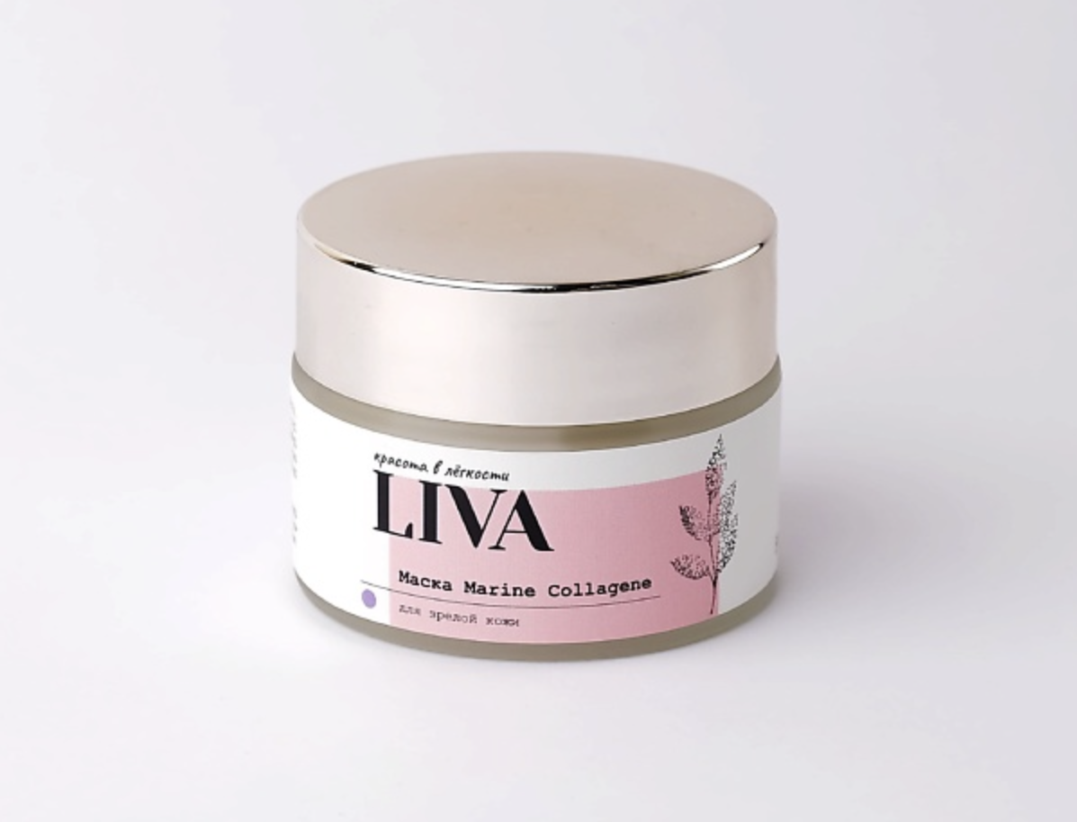 картинка Лива / Liva - Маска для зрелой кожи лица Marine Collagene для упругости кожи 50 мл