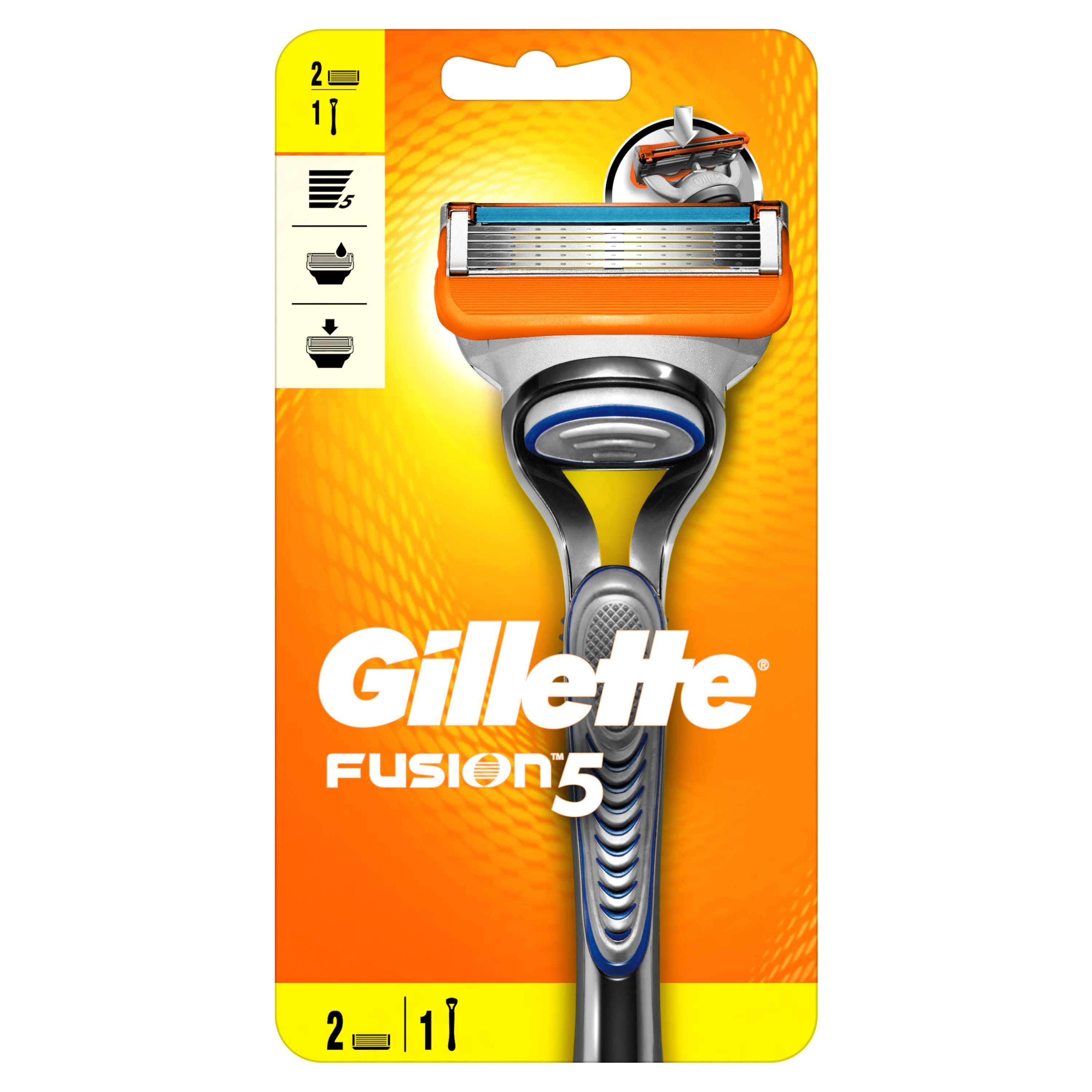картинка Джилет Фьюжн / Gillette Fusion - Станок для бритья с 2 сменными кассетами