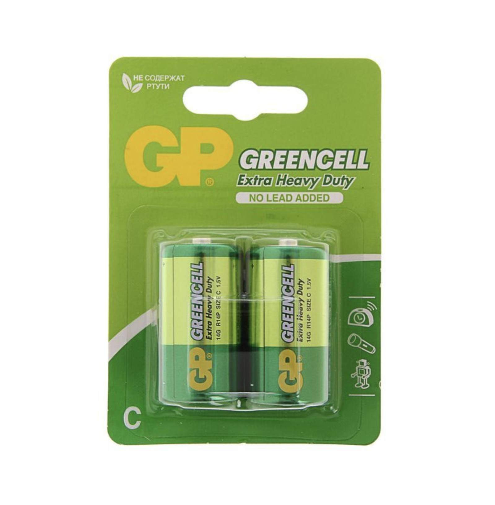  GP -  Greencell Extra Heavy Duty 14G R14P size C 1,5V 2 