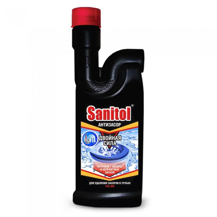 картинка Санитол / Sanitol - Средство для удаления засоров в трубах Антизасор 500 мл