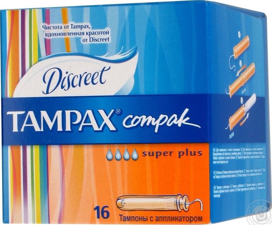 картинка Тампакс / Tampax Тампоны гигиенические Compak Super Plus 16 шт