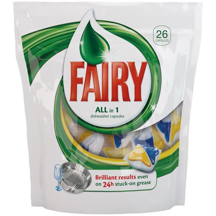 картинка Фэйри Платинум / Fairy Platinum All In 1 - Средство в капсулах для посудомоечных машин, 26 шт