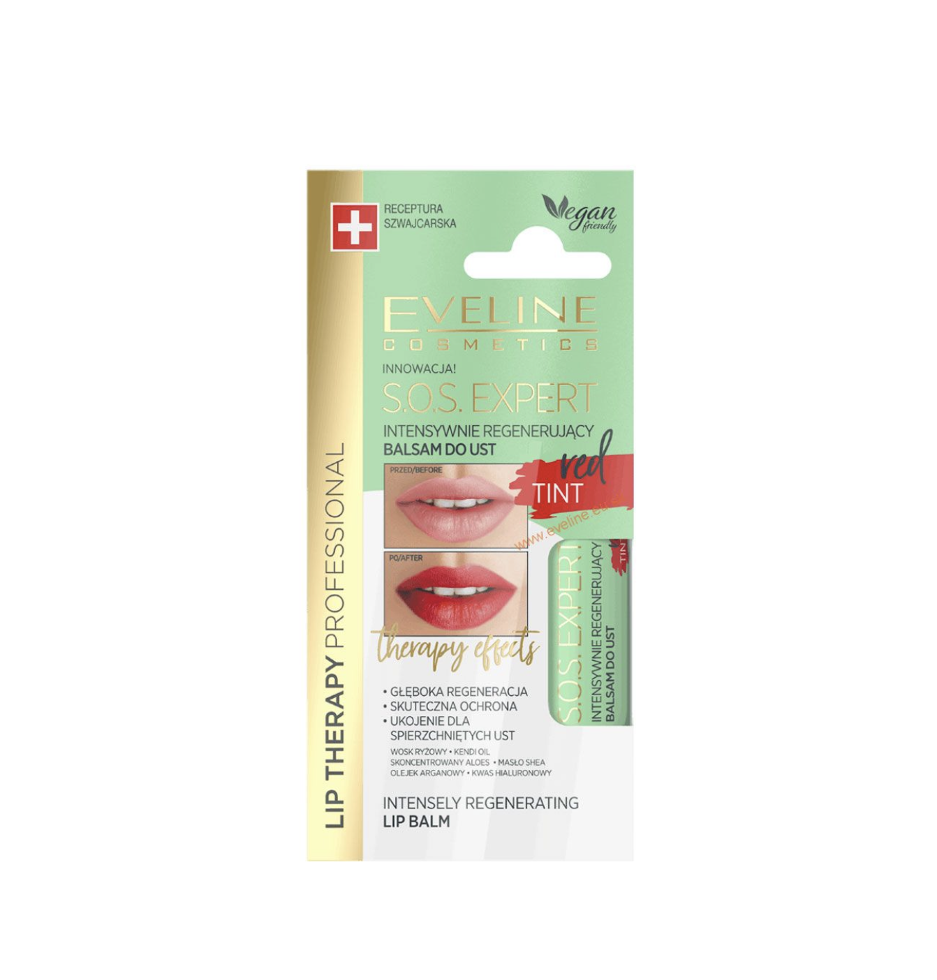   / Eveline SOS Expert     Lip Therapy Red Tint 12 