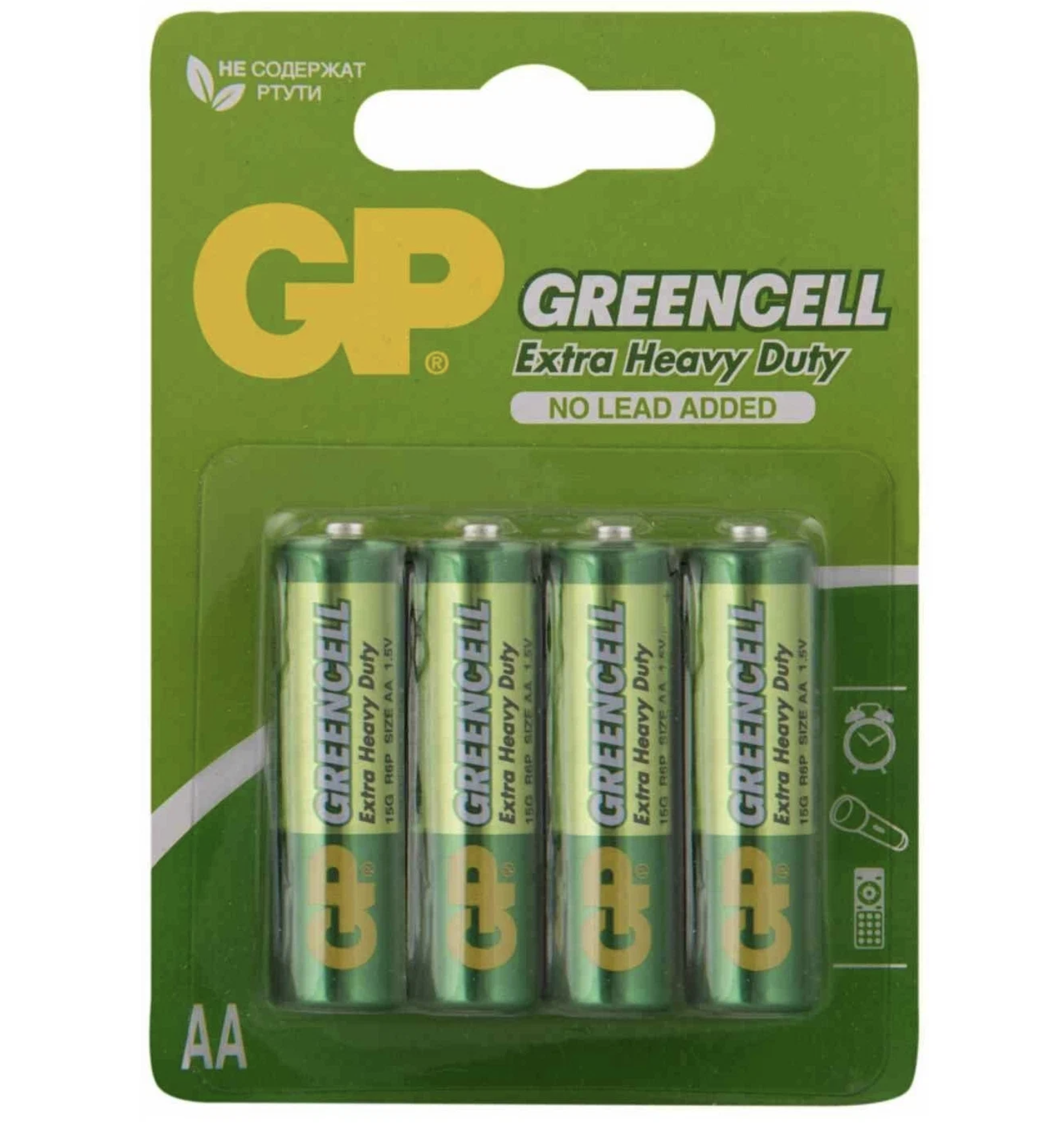  GP -  Greencell Extra Heavy Duty 15G R6P size AA 1,5V 4 