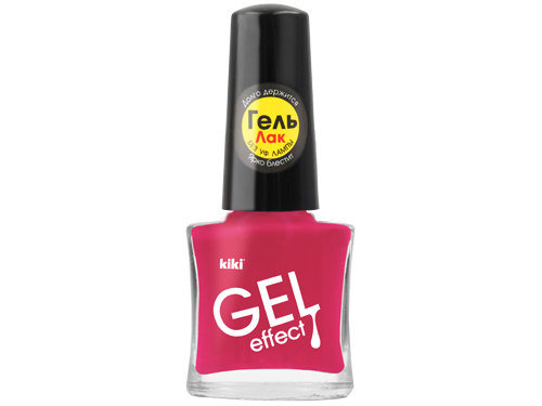 картинка Кики / Kiki Лак для ногтей Gel Effect тон 45 вишнево-розовый 6 мл