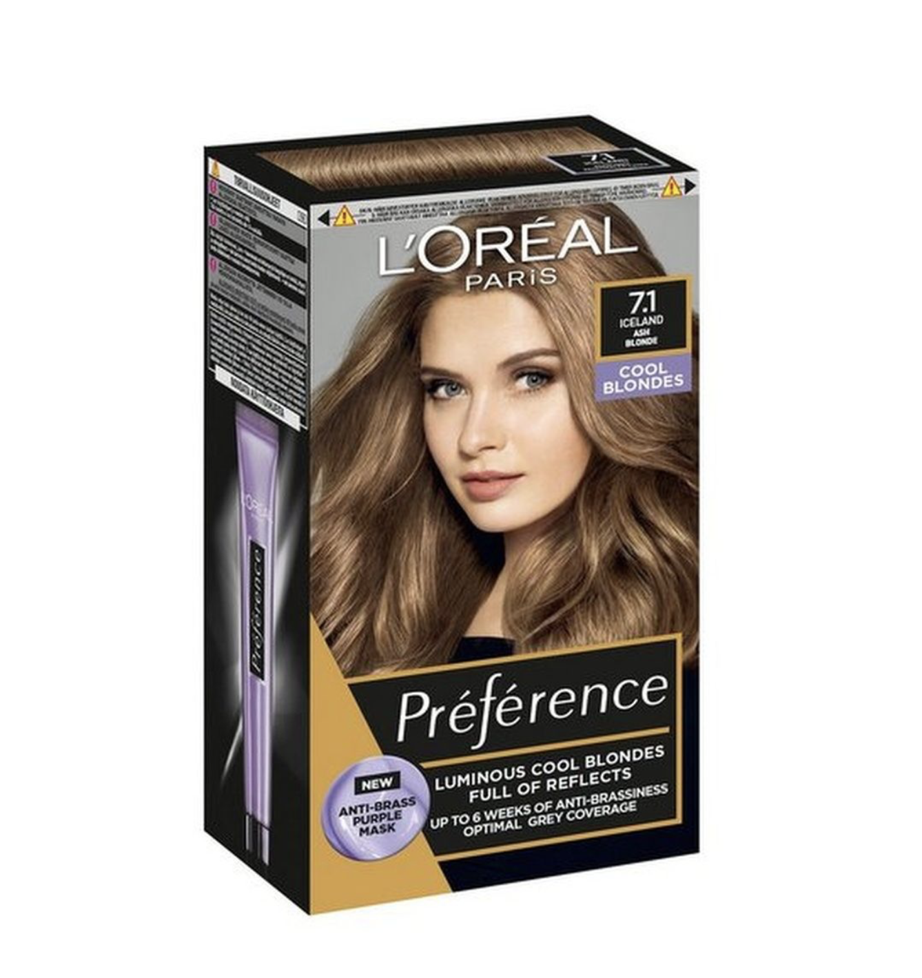 картинка Лореаль Париж / L'Oreal Paris Preference - Краска для волос тон 7.1 Исландия пепельно-русый