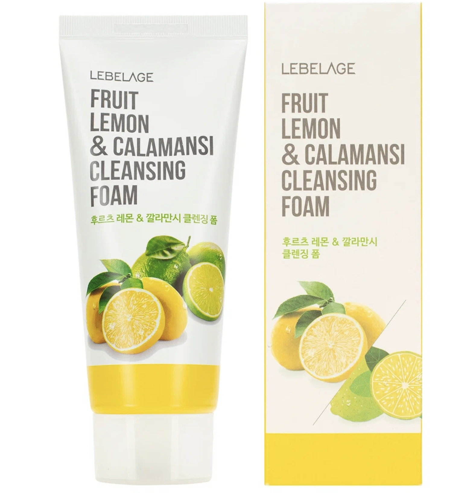 картинка Лебелаж / Lebelage - Пенка для лица фруктовая очищающая с экстрактом Лимона и Каламанси 100 мл
