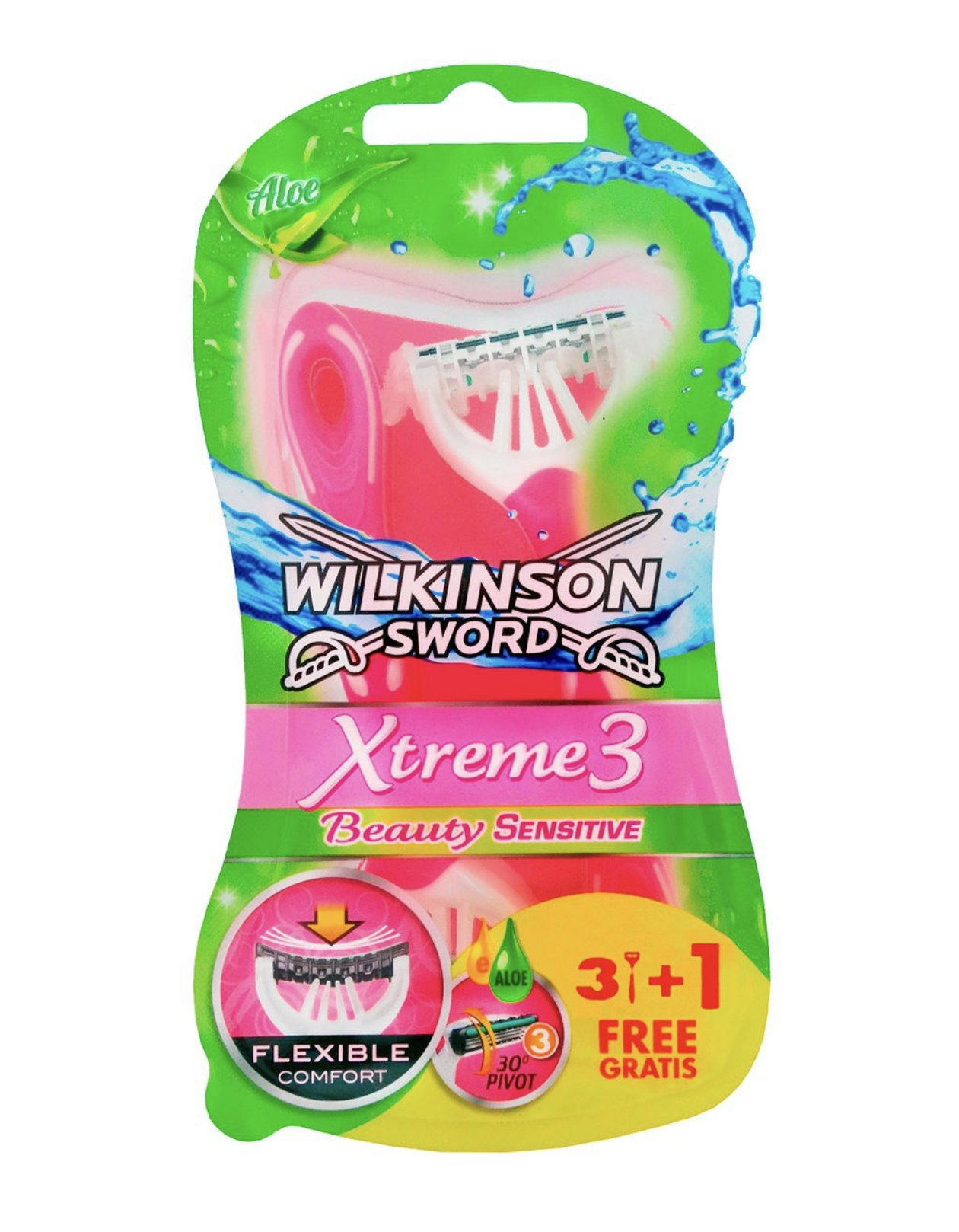 картинка Вилкинсон / Wilkinson Sword Xtreme 3 - Одноразовые станки для бритья женские Beauty Sensitive 4 шт