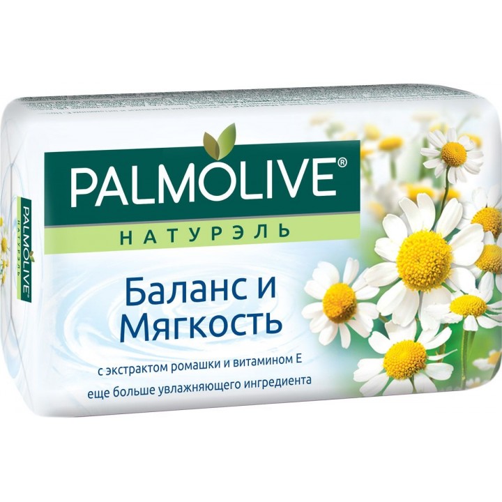 картинка Палмолив / Palmolive - Мыло туалетное Баланс и Мягкость, с экстрактом ромашки и витамином Е, 90 г