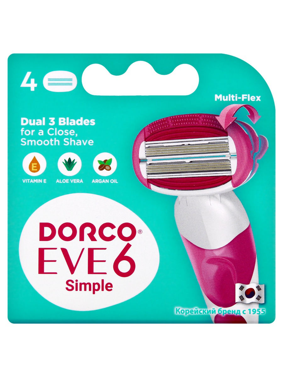 картинка Дорко / Dorco Eve6 Simple - Сменные кассеты с 6 лезвиями 4 шт
