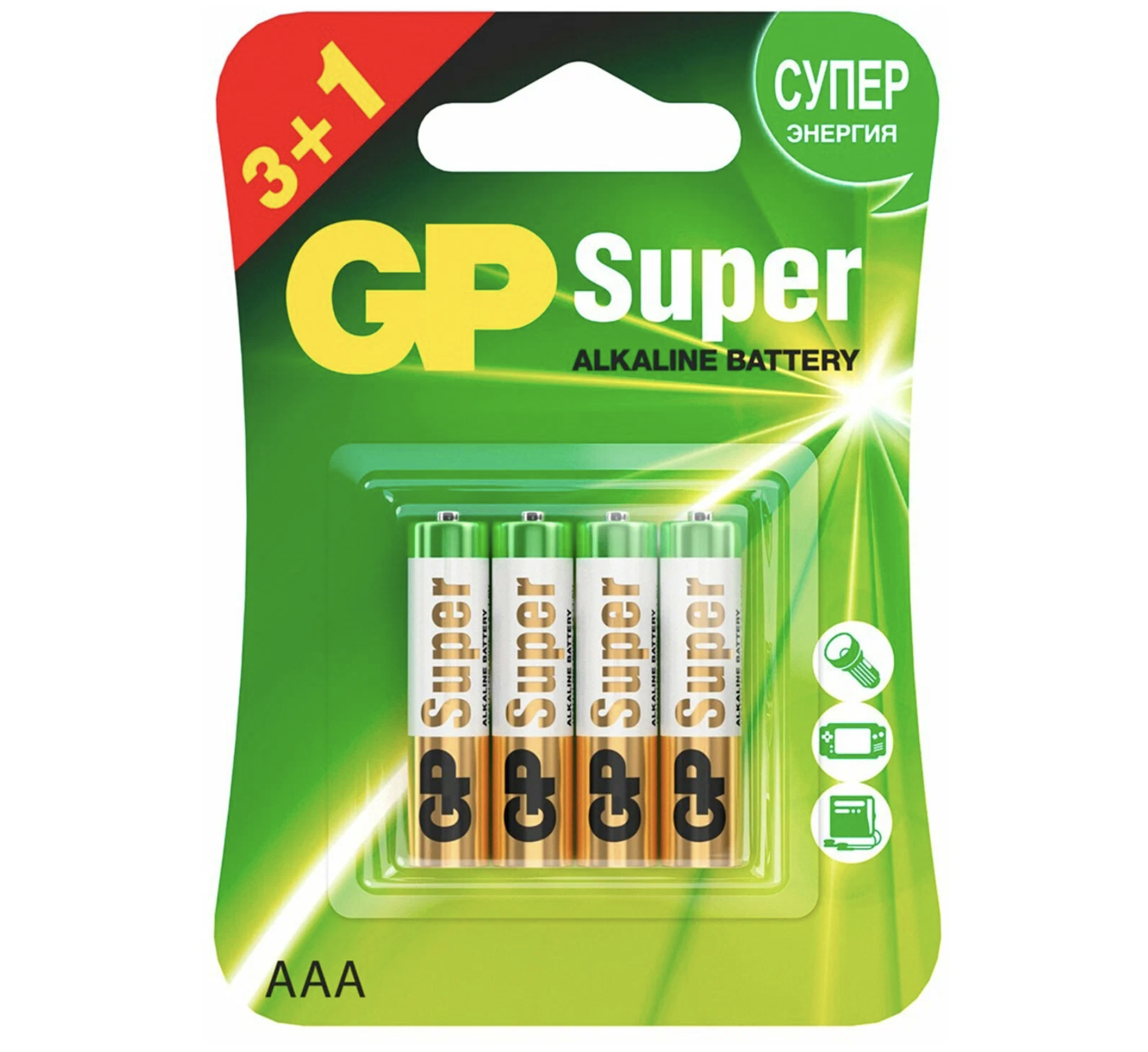  GP -  Super Alkaline Battery  LR03 1.5V 4 