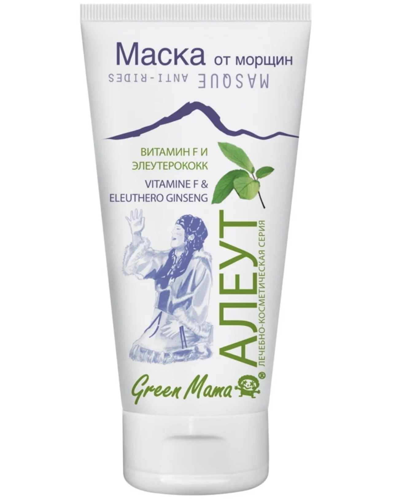 картинка Грин Мама / Green Mama - Маска от морщин для лица Алеут Витамин F и элеутерококк 100 мл