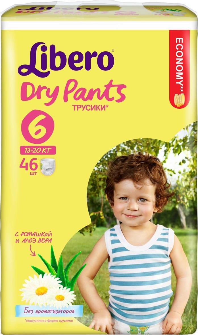 картинка Либеро / Libero Подгузники-трусики Dry Pants Размер 6 (13-20 кг) 46 шт