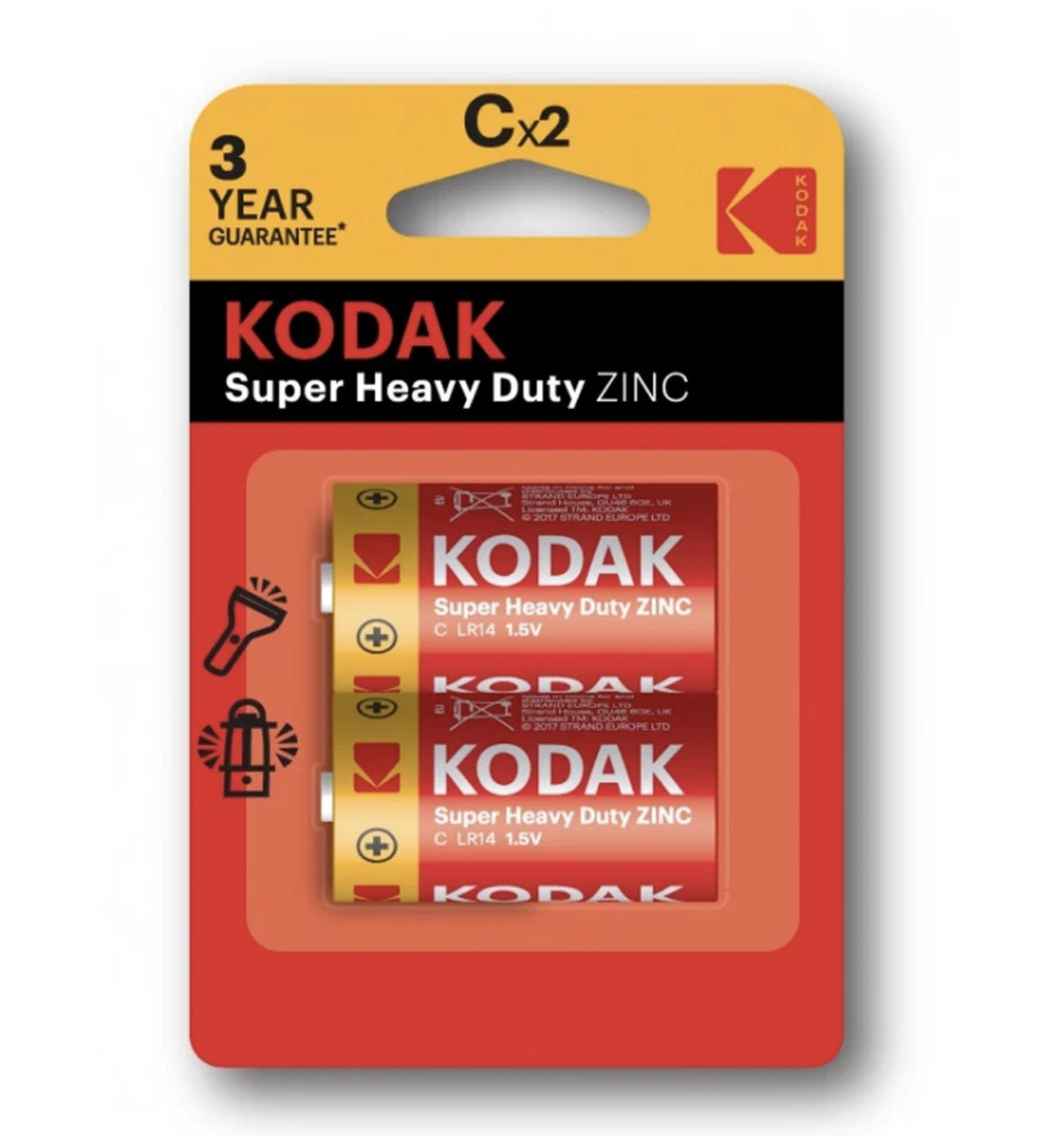  / Kodak -  Super Heavy Duty Zinc C R14P 1,5V 2 