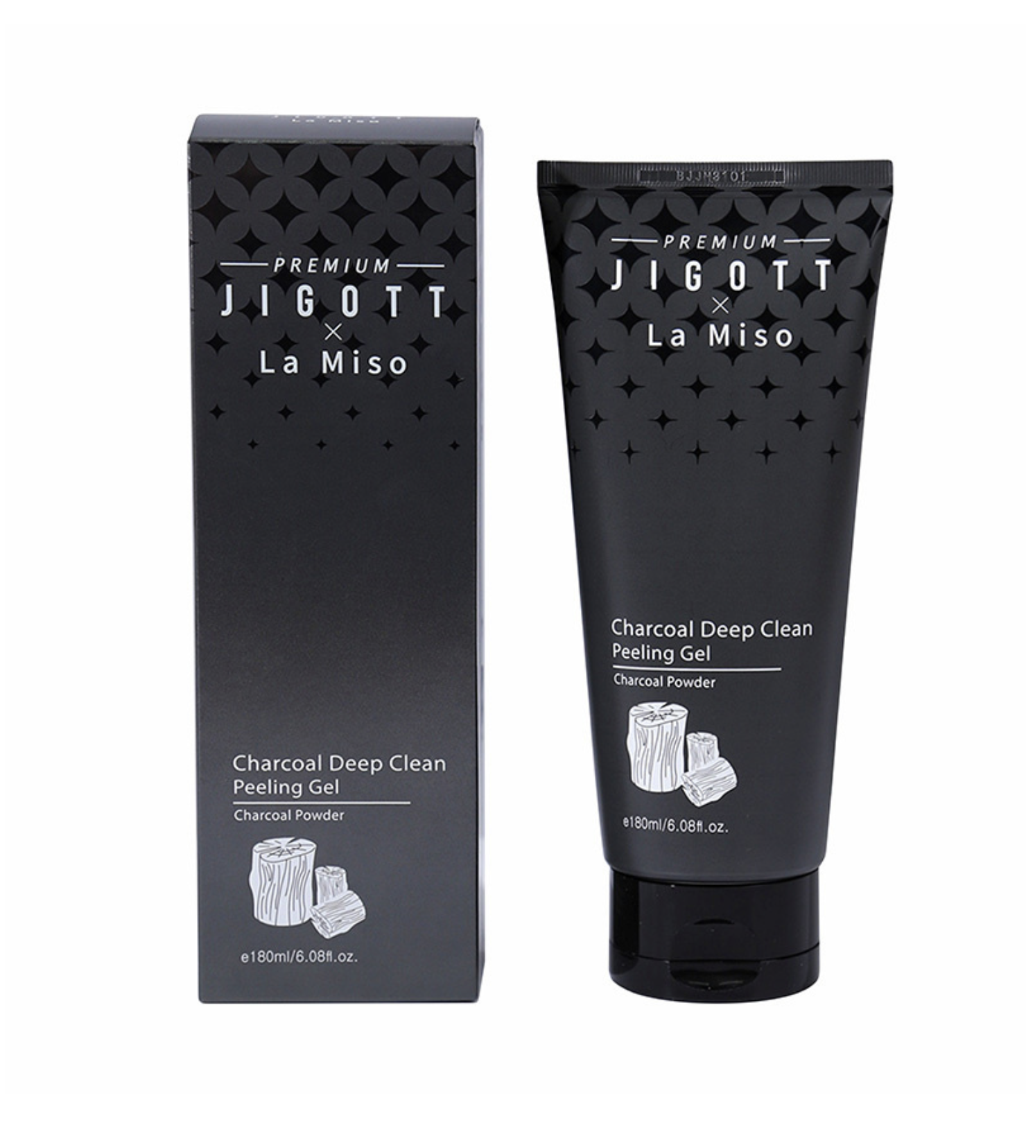 картинка Ла Мисо / La Miso - Гель для лица Premium Jigott глубоко очищающий отшелушивающий с углем 180 мл