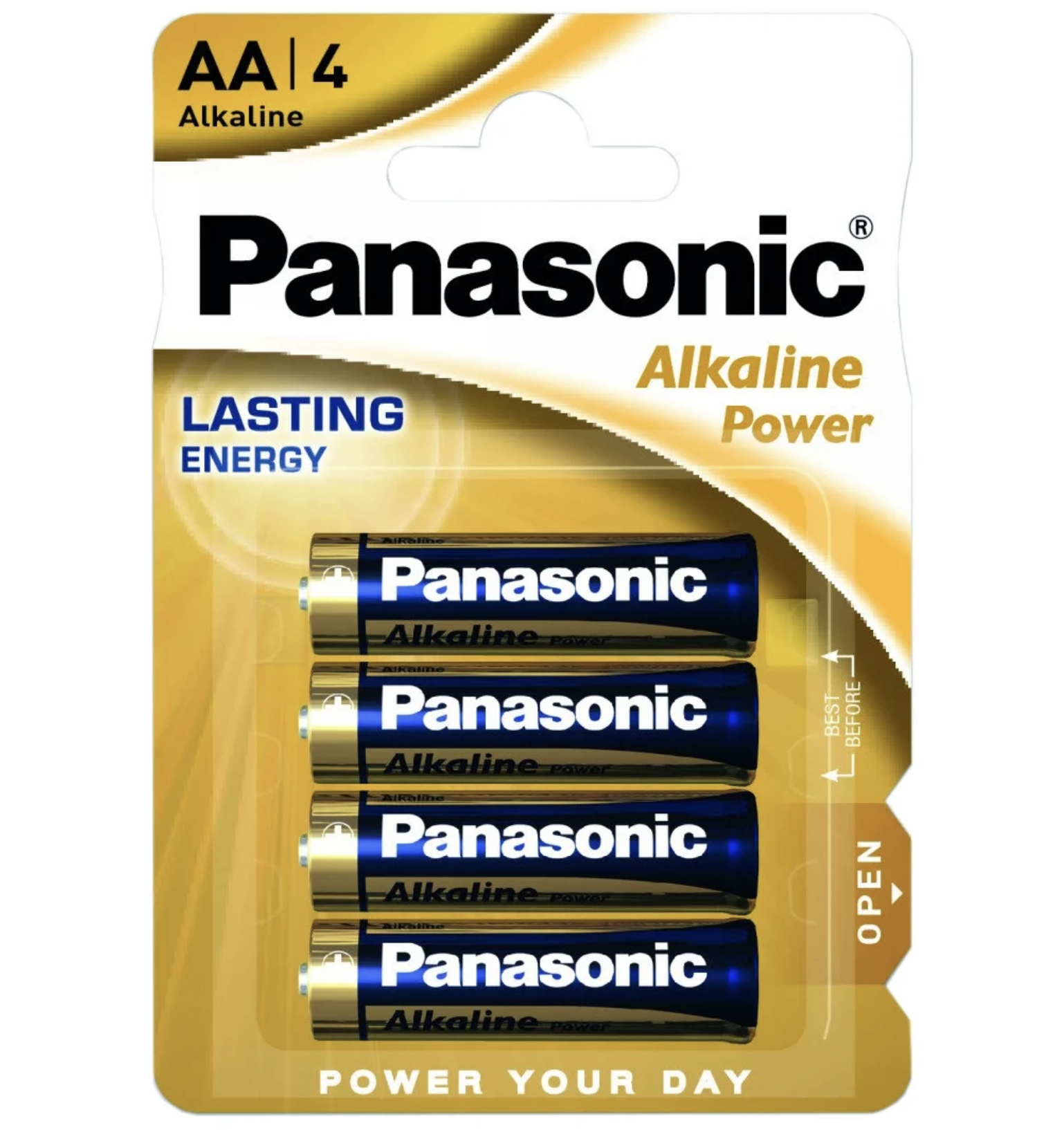   / Panasonic -    Alkaline Power Lasting Energy LR6 AA 4 