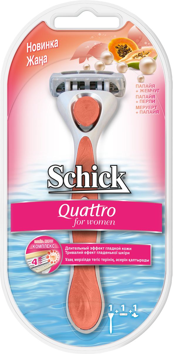 Шик Кватро / Schick Quattro for Women - Женский Станок для бритья с 1 сменн...