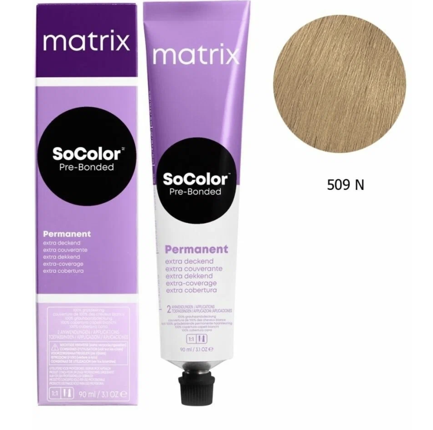 картинка Матрикс / Matrix SoColor Pre-Bonded Краска для волос 509N экстра кавередж очень светлый блонд 90 мл