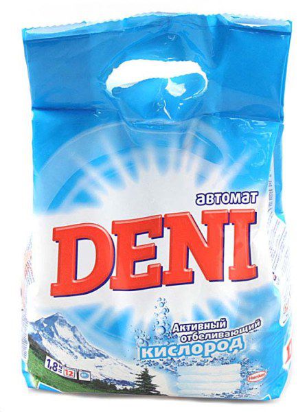 картинка Дени Свежесть снежных вершин / Deni - Стиральный порошок для белого белья, 1,8 кг
