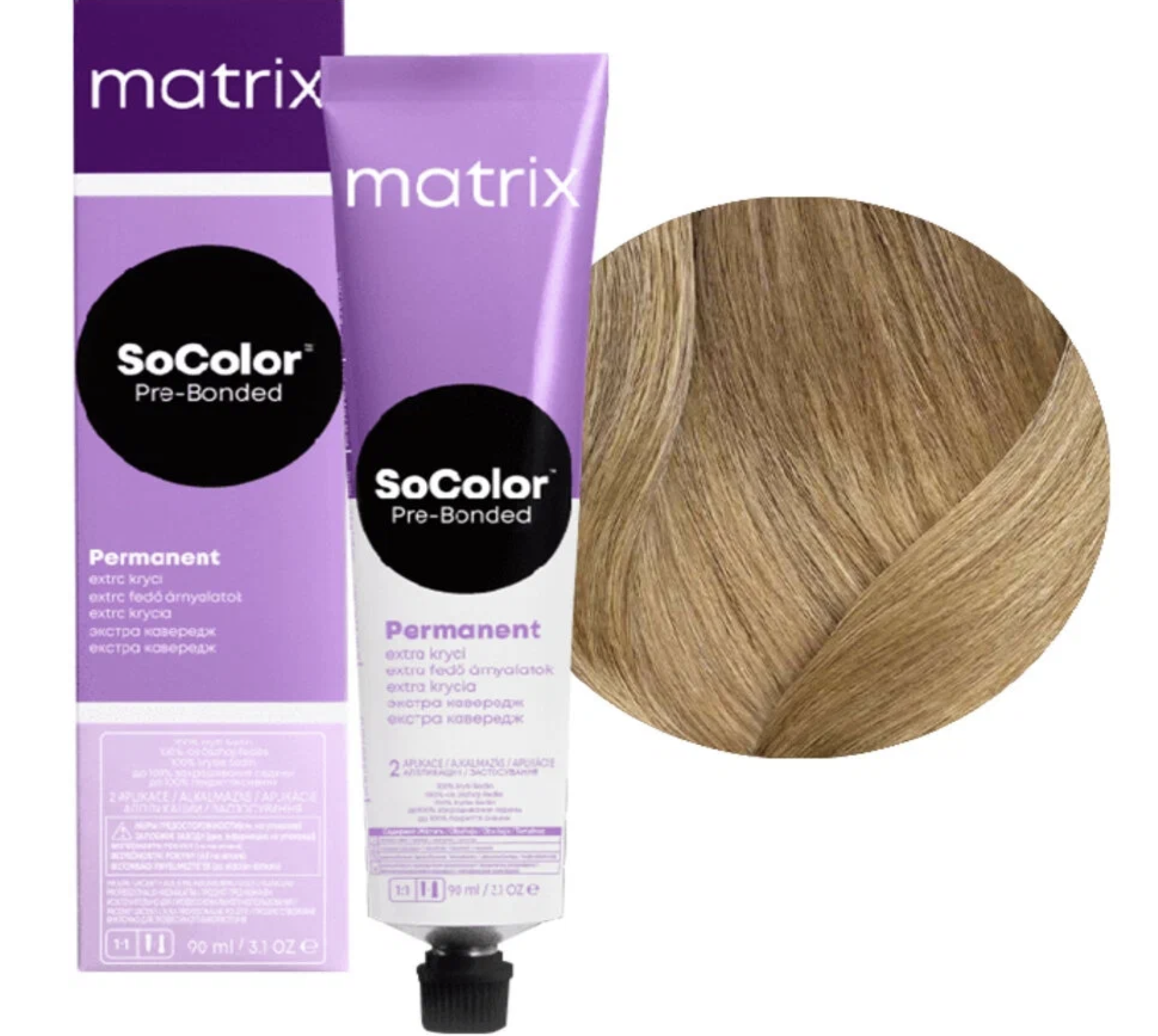 Крем - краска для волос UL-P Matrix SoColor Pre-Bonded ультра блонд жемчужный с бондером, 90мл
