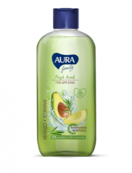 картинка Аура / Aura Family - Гель для душа авокадо и розмарин 400 мл от магазина