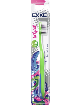 картинка Эксе / EXXE - Зубная щетка детская мягкая 6-12 лет School от магазина