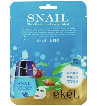 картинка Экель / Ekel - Тканевая маска для лица Snail Ultra Hydrating Essence с улиточным муцином 25 г от магазина
