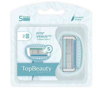 картинка Топ Бьюти Париж / Top Beauty Paris - Сменные кассеты для бритья женские 5 лезвий 2 шт от магазина